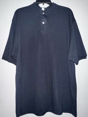 Jerzees Men's Black Polo Shirt